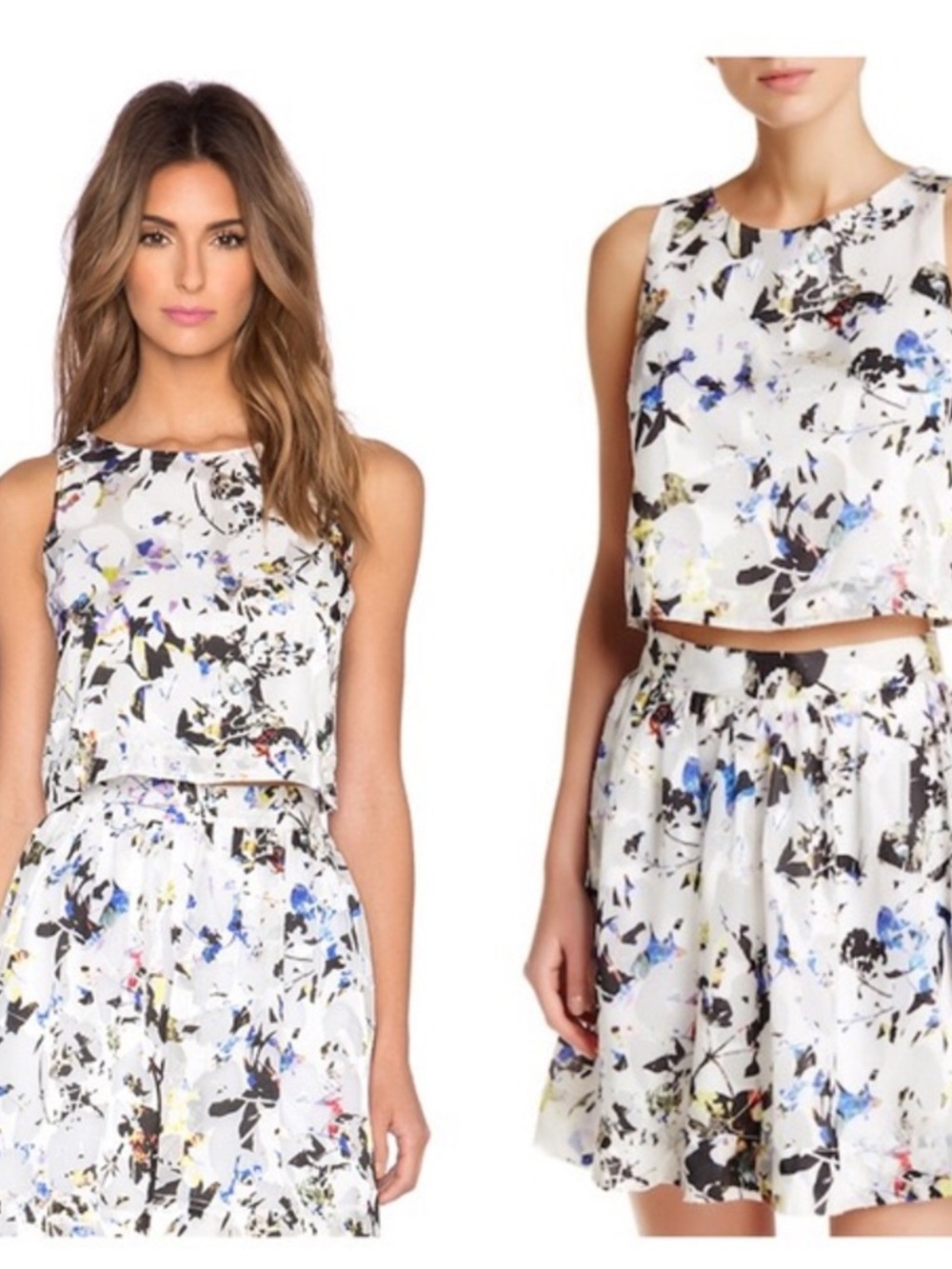 Elizabeth And James Splatter Skirt & Top Set Size M 6
